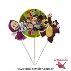 CAKE TOPPER x3 - MASHA Y EL OSO