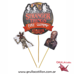 CAKE TOPPER x3 - STRANGER THINGS