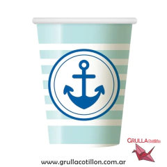 VASO MARINERO CELESTE PERLADO x6