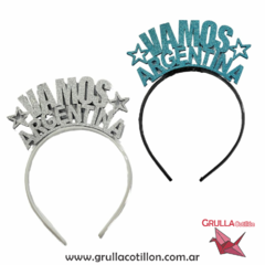 VINCHA GLITTER VAMOS ARGENTINA (Elegir color)
