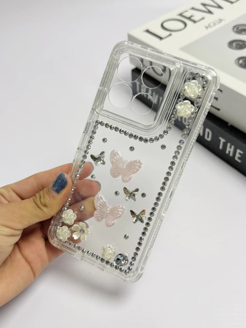Funda Mariposa y strass Moto G86 - comprar online