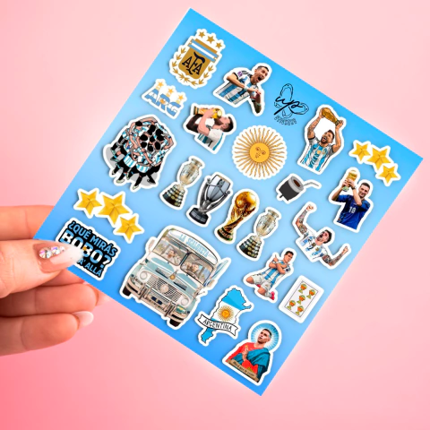 Plancha de sticker Argentina