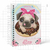 Caderneta de Saúde Vacina Vacinação Cachorrinho Pug 2 Menina - A5 (15x21cm) - Ref.: ME
