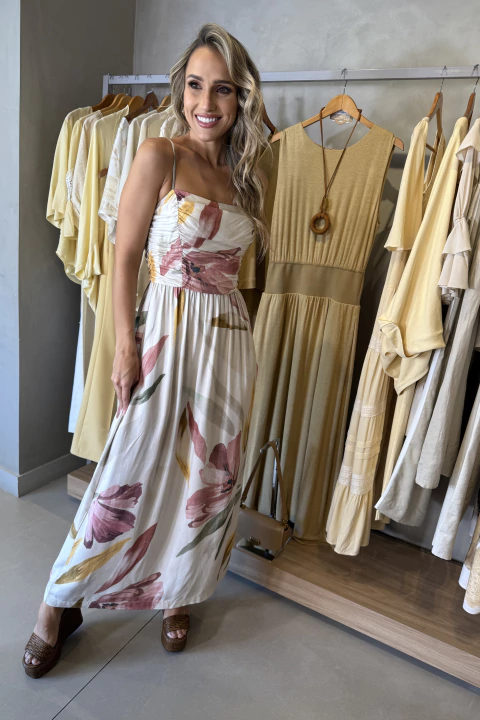 Vestido Midi Aquarela Suave - comprar online