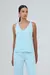 Regata em Tricot Decote V - Carolina Colours Brasil