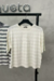 Blusa Listrada Decote Canelado - comprar online