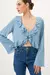 Blusa Babado Manga Longa - comprar online