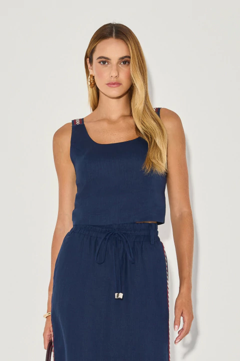 Blusa Detalhe Faixa Yoko - comprar online