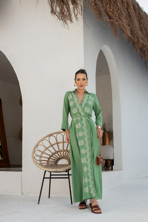 Vestido Envelope Flor