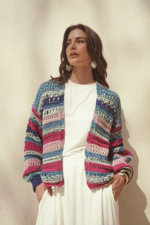 Cardigan Ponto Aberto Mirela - comprar online