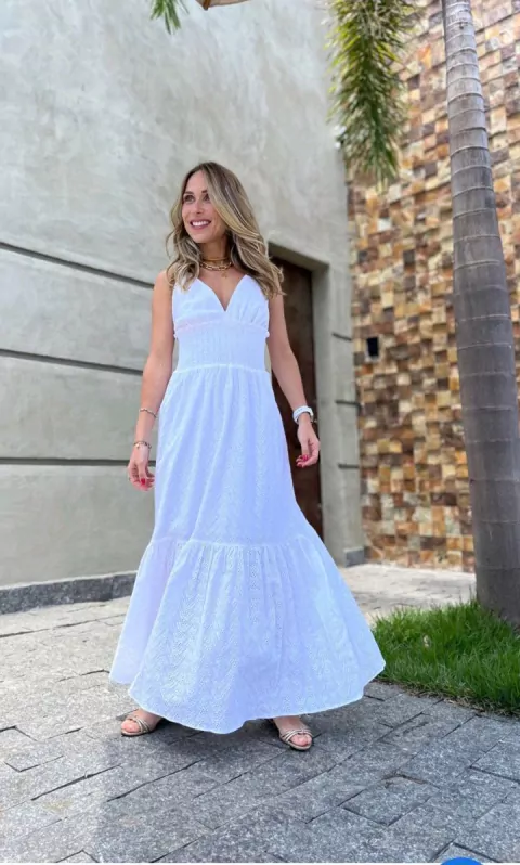 Vestido Alça Larga Laise