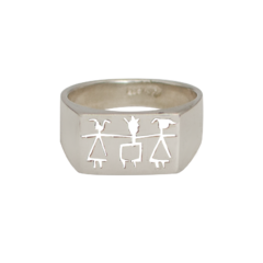 Anillo rectangular familia