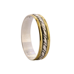 Alianzas de plata y oro duble F3 - comprar online