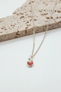 DIJE CORAZON CON PIEDRA