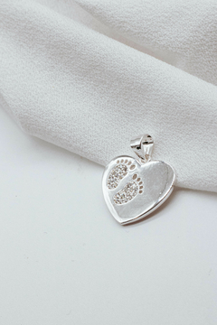 DIJE CORAZON CON HUELLAS - Joyeria Reims