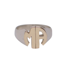 Anillo de dos iniciales mod 14