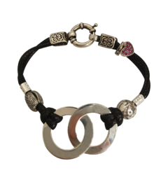 Pulsera de tiento y aros rusos con dijes - comprar online