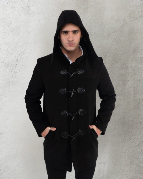 Montgomery de paño importado negro - comprar online