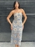 Vestido Midi Barrado na internet