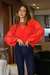 Blusa Recortes Organza e Brilhos na internet