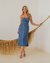 Vestido Denim Strass Corridos na internet