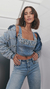 Top All denim Bordados Manuais