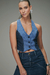 Colete Denim e Tweed