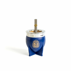 MATE PAMPA XL AFA AZUL ARO PLATEADO - comprar online