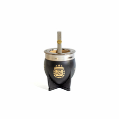 MATE PAMPA XL AFA NEGRO ARO PLATEADO - comprar online