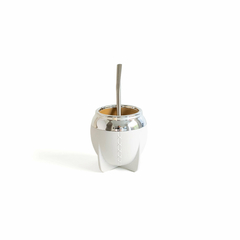 MATE PAMPA TRADICIONAL BLANCO BOCA CERRADA - comprar online