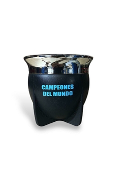 MATE PAMPA TRADICIONAL AFA NEGRO BOCA ABIERTA en internet