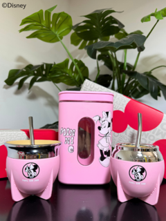MATE PAMPA KIT MINNIE MOUSE ROSA BOCA CERRADA en internet