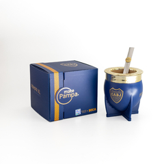 MATE PAMPA XL BOCA JUNIORS C/BOMBILLA