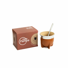 MATE PAMPA TRADICIONAL CARAMEL BOCA ABIERTA