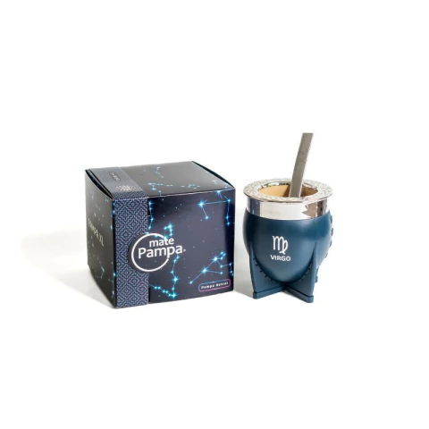 MATE PAMPA XL ASTRAL AZUL PETROLEO C/BOMBILLA - comprar online