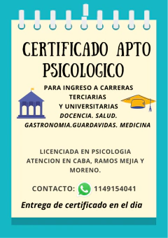 APTO PSICOLOGICO - Certificado