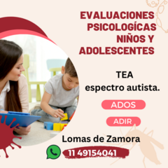 TEST ADOS 2 AUTISMO EN LOMAS DE ZAMORA
