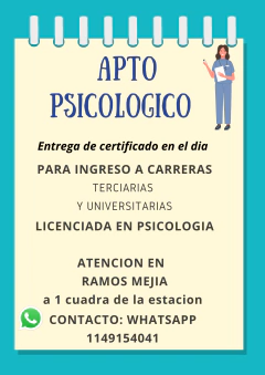APTO PSICOLOGICO EN RAMOS MEJIA