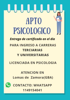 APTO PSICOLOGICO EN CAPITAL FEDERAL