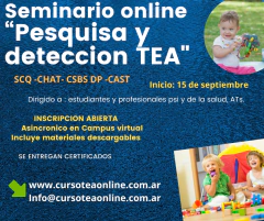 Curso "Pesquisa y Detección TEA Trastorno Espectro Autista en Niños"