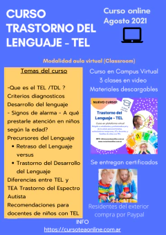 CURSO: TRASTORNO DEL LENGUAJE en NIÑOS