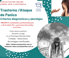 Curso "Ataques de Panico" 100% Online. Nuevas vacantes!