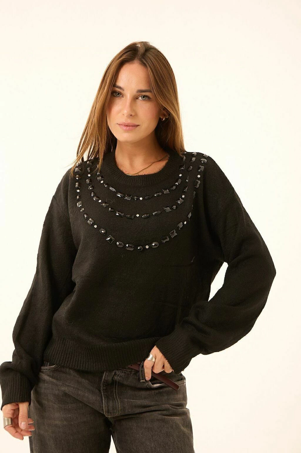 Sweater collar diamantes / 81331