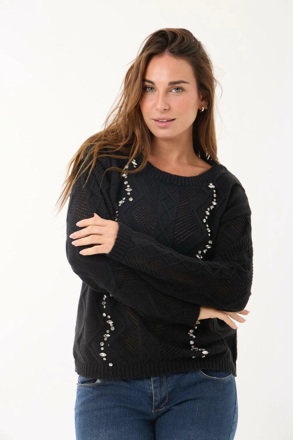 Sweater tejido piedras / 664