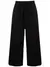 Calça wide leg com patch de logo