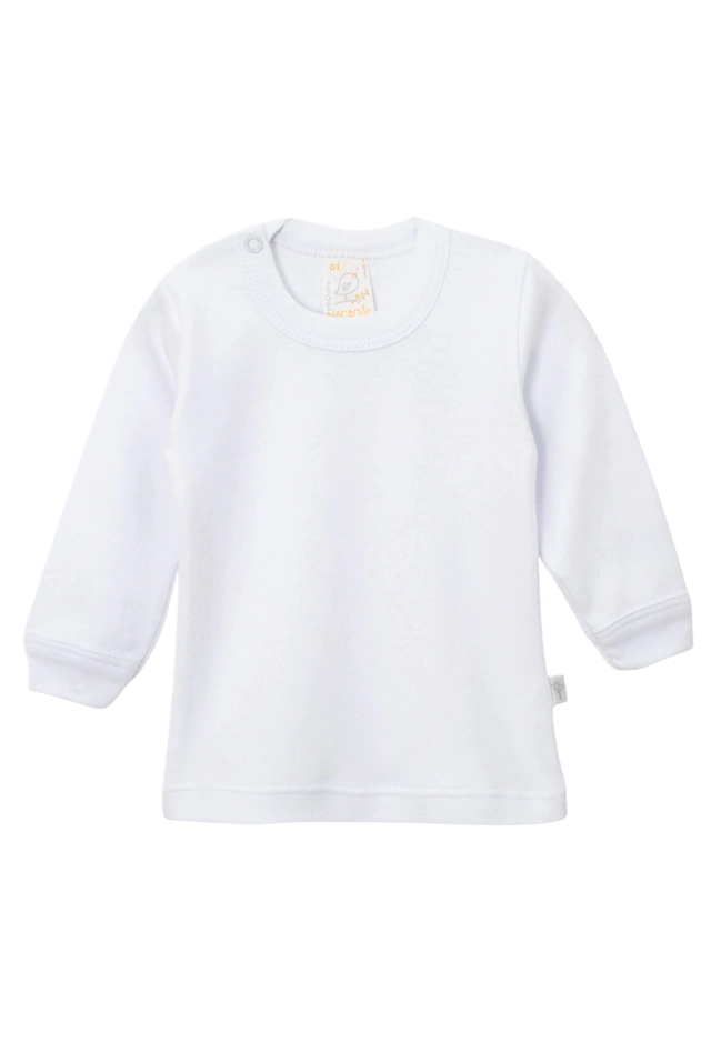 Remera bebé manga larga blanca
