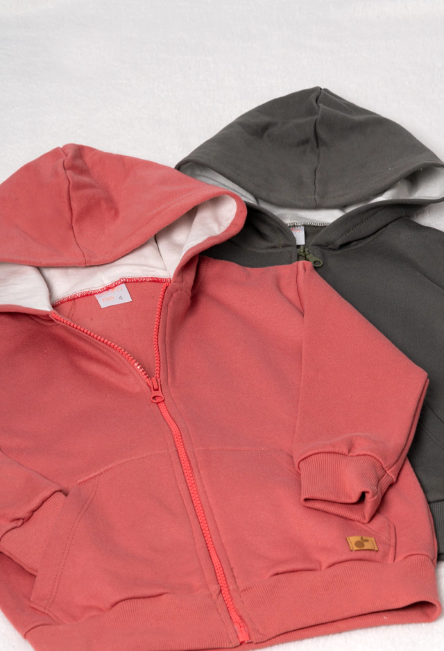 Campera niños unisex frisa con capucha
