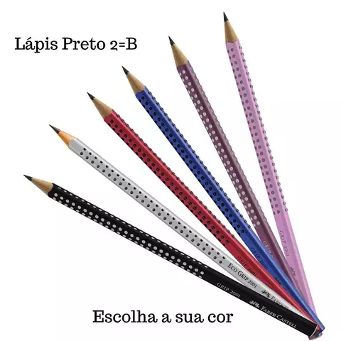 Lapis Preto N.2 Grip 2001 Sortido Faber - comprar online