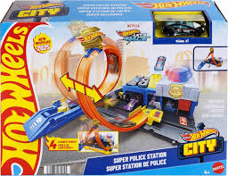 Hot Wheels City Pista Super Delegacia De Pol