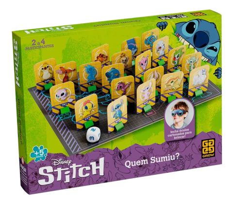 Jogo Quem Sumiu Stitch - 4615 Grow